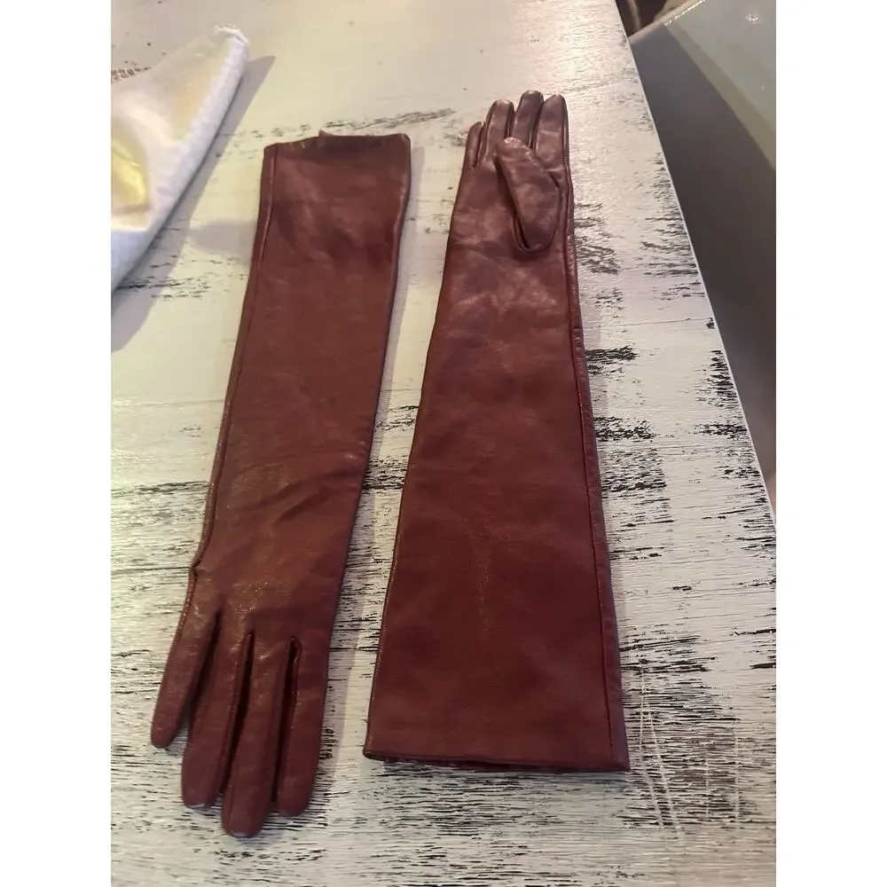 Zara Long Leather Gloves Both Left Hands